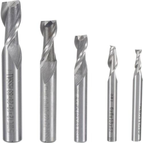 1pc 2 Flute 4/6/8/10/12mm Mill CNC Bits Tool Straight Shank End Mill Cutter Suit Milling Machine CNC Data Processing Center
