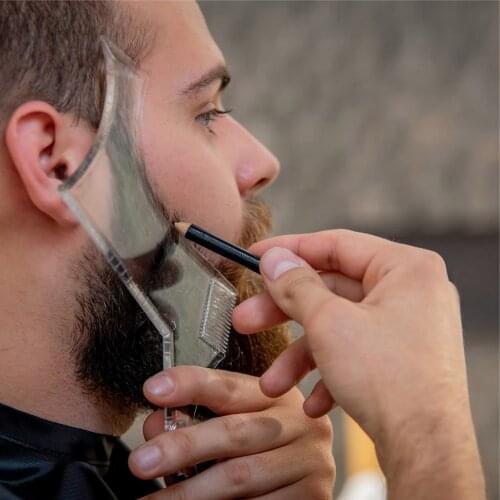 1 Pcs Symmetry Trimming Beard Shaper Styling Shaping Template Comb Barber Tool WH998