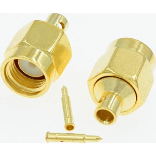 10pcs SMA Male Plug Solder For Semi-Rigid RG405 0.086" Cable RF Connector