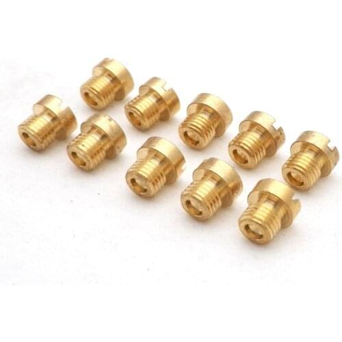 10 x M6 Thread 6mm motorcycle Main Jet Kit for DellOrto Carb Carburetor 74 78 82 84 86 88 90 92 94 95 Injector Nozzle