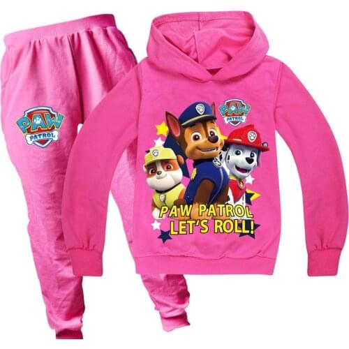 Paw Patrol Girls Clothes Baby Long Sleeve Hoodies T Shirt +Pants for Girls Winter Set Outfits 2Pcs Girls Birthday Clothes Set