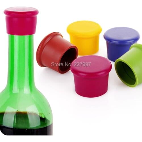 200pcs/lot DHL Fedex Fast Shipping Silicone wine stoppers Leak free wine bottle sealers for red wine and beer bottle cap