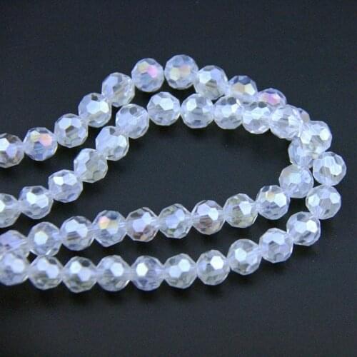 4-12mm Clear AB Color K9 Glass Prism Suncatchers Crystal 32 Faceted Ball Beads For Party Home Decoration