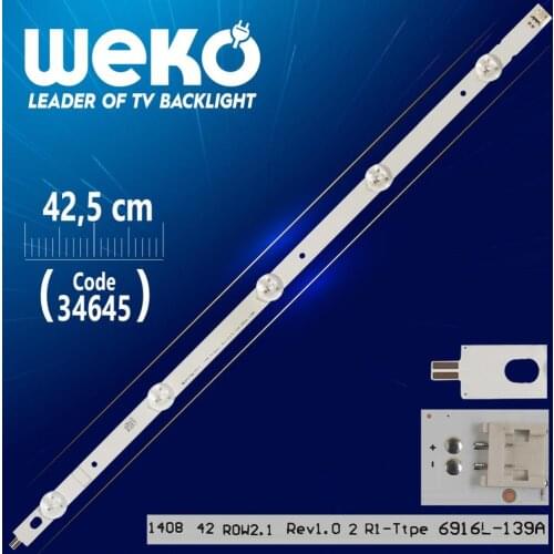 42 ROW2.1 REV1.0 2 R1-TYPE 6916L-1369A - 42.3 CM 5 LED- (WK-080)