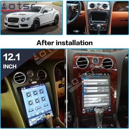 12.1 Inch Android 8.1 64G Tesla Car Radio GPS Navigation For Bentley Speeding Supersport Video Audio Player Multimedia Head Unit