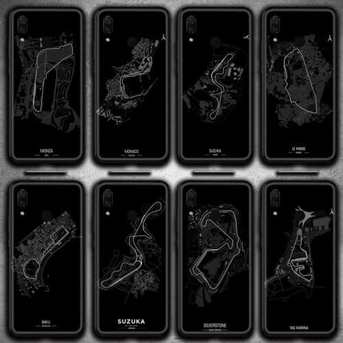 Formula 1 Racing Circuit Map Phone Case Huawei Y6P Y8S Y8P Y5II Y5 Y6 2019 P Smart Prime Pro