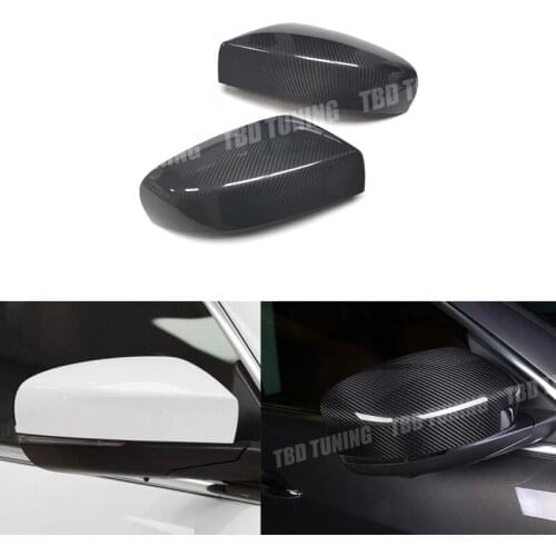 For Maserati Ghibli Quattroporte Full Real Dry Carbon Fiber Rear View Mirror Cover 2017 2018 2019