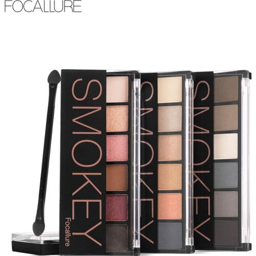 FOCALLURE 6 Colors Makeup Shimmer Eyeshadow Palette Cosmetic Neutral Warm Eye Shadow professional eye shadow pallete
