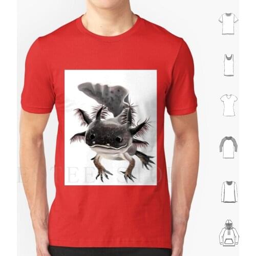 Happy Axolotl T Shirt Print Cotton Animal Axolotl Amphibian Cute Adorable Pet Happy Smiling Smile