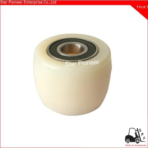 Hydraulic pallet truck wheels hand pallet truck wheel 80x60mm White Nylon with bearings 6204