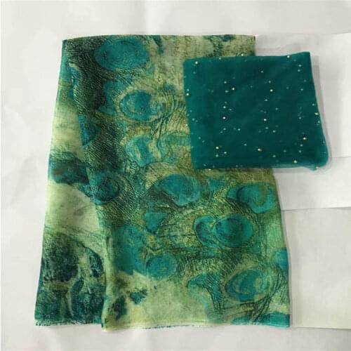 LX!New Arrival Hot Selling Fashion Printed Silk Chiffon Fabric 5 Yards And 2 Yards Of Tulle Chiffon Fabric! F33009