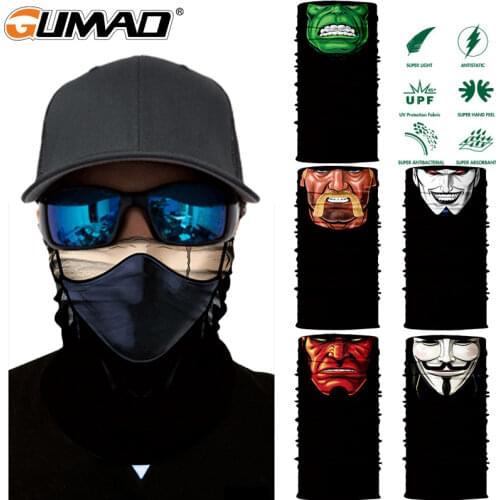 Multifunctional Magic Bandana Neck Gaiter Cover Half Face Mask Tube Scarf Cycling Camping Ski Climbing Light Headband Men Women