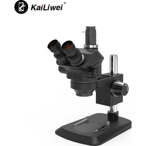 7X -50X Continuous Zoom Trinocular Stereo Microscope Head Sets With Eyepiece Objective Lens For PCB Board Soldering