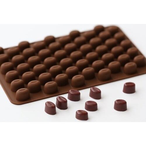 Chocolate Mold Mini Coffee Beans Silicone Mold Candy Candle Handmade Cake Decoration DIY 3D Sugar Baking Accessories