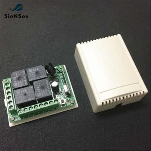 SienSen DC12V 4-Way Wireless Remote Control Switch Garage Door Relay Motor Control Board Electric Door Control TR1204-4