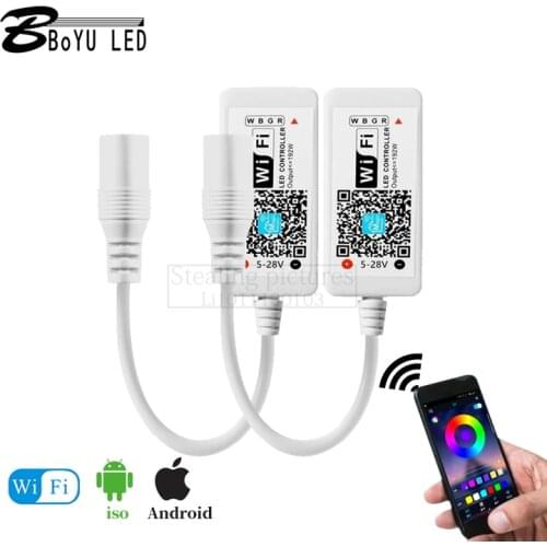 2pcs Bluetooth Wifi RGB RGBW RGBWC LED light bar for smartphone control RF / IR control application Alexa Google voice control