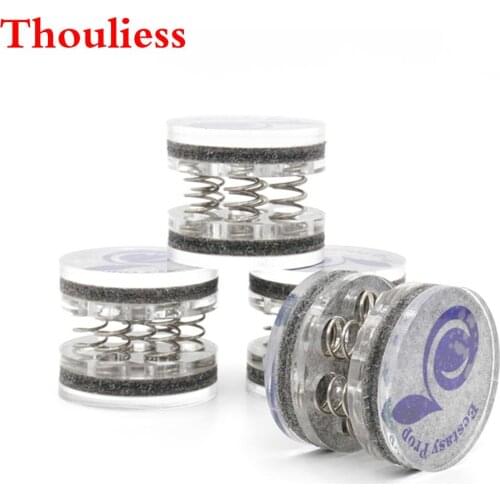 Thouliess 4pcs HIFI Speaker Spike Audiophile Shock Spikes Spring Damping Pad Audio Stand Feet Amp Cone Speaker Pad