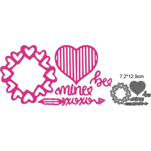 Cutting Dies Metal wedding heart Love Die Embossing Stencils for wedding Card Paper DIY Craft Decoration