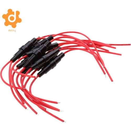 10 Pieces Waterproof Inline Tube Fuse Holder Block Connector