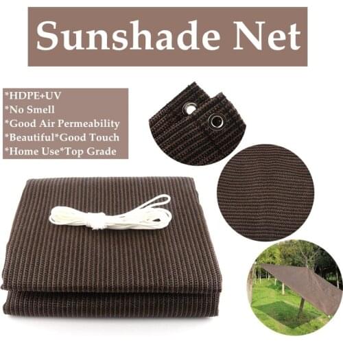 HIgh-quality Brown HDPE Anti-UV Sun Shade Net Customize Home Terrace Balcony Privacy Safety Fence Netting Canopy Sunshade Nets