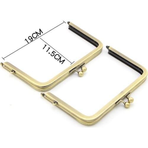 High Quality Rectangle Bag Purse Frame Screw DIY Accessories 19mm for Bag Hardware Metal Ball Clasp Brass Bag Hook Hanger
