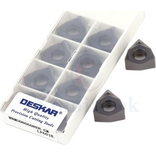 WNMU080608EN-GM LF6018 Milling Cutter Carbide Inserts CNC Lathe Tools WNMU080608 Milling Blades , For Processing Stainless Steel