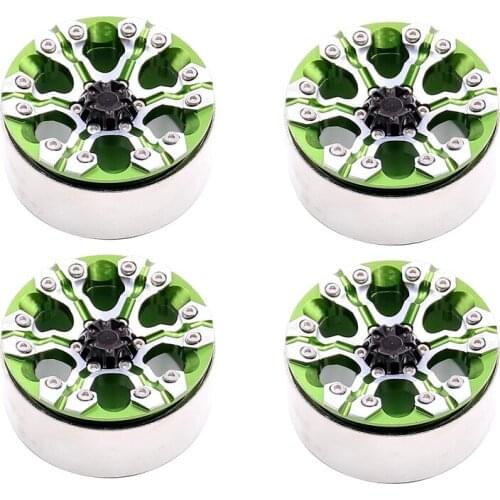 1.9Inch RC Bead Lock Wheels Rims for 1/10Th Scale RC Crawle Car SCX10-KM2 RR10 TRX-4 TRX-6 D110 D90 TRAXXAS