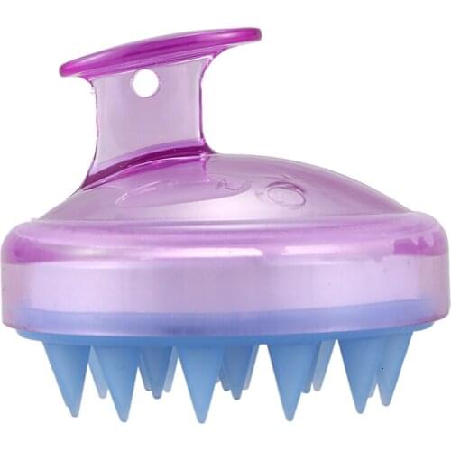 1 Pcs Spa Slimming Massage Brush Silicone Head Body Shampoo Scalp Massage Brush Comb Hair Washing Comb Shower Bath Brush Props P