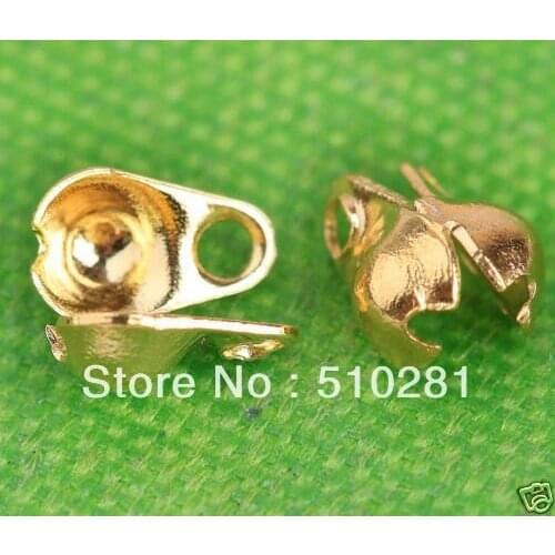 2000PCS 2mm glod tone jewelry crimp beads end beads hot on sale