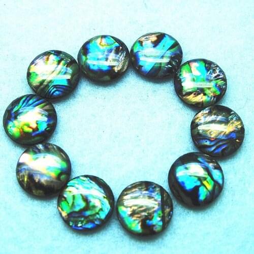 30pcs abalone shell cabochons round shape size 13mm mother of pearl cabs no hole no drilled for women pendants making good for