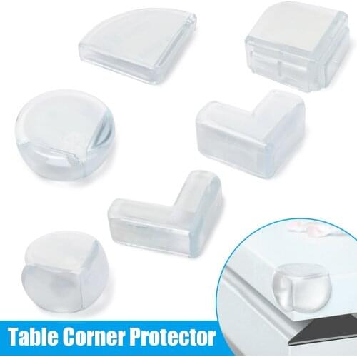 4Pcs Child Baby Table Corner Edge Protection Safety Transparent Soft Silicone Protector Cover Children Anticollision Guards