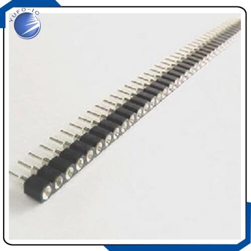 5pcs/lot 1*40P female Single row round hole seat 1*40 base 2.54MM transposon female pin header strip 1*40PIN Connector