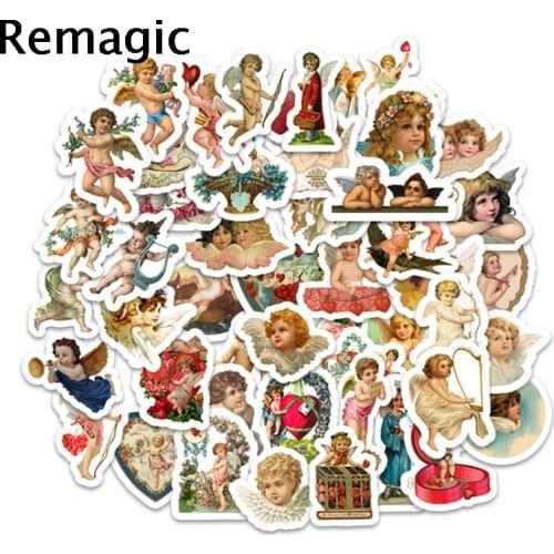 50pcs Cupid cartoon love romantic Stickers Skateboard Guitar Suitcase Girls Waterproof scrapbooking Sticker Kids decorations