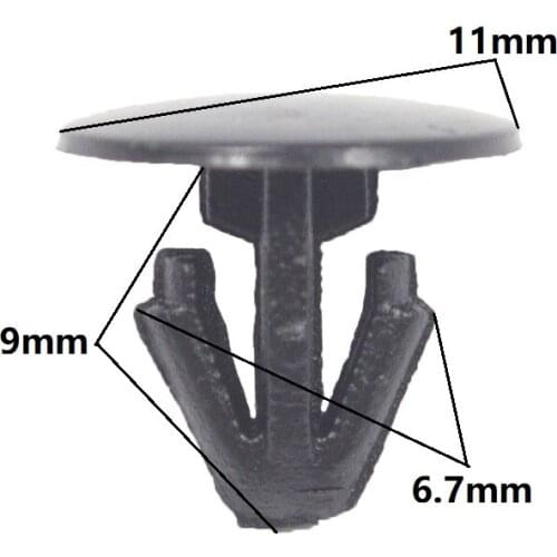 6.5mm sealing strip nail retaining clips Auto Trim panel small sealing plastic rivets 100pcs