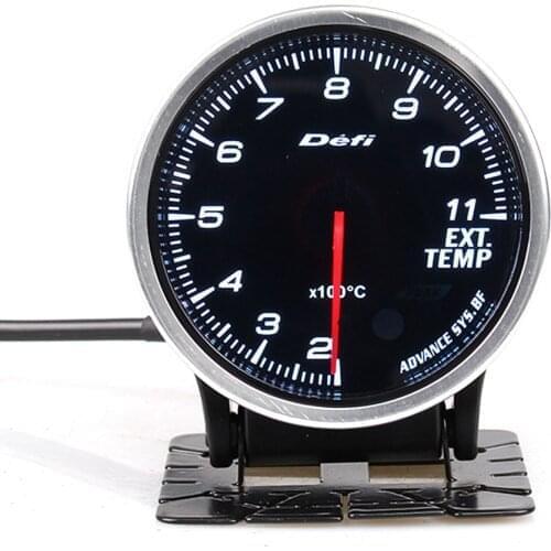 2.5 Inches Defi Advance BF 60mm Auto Exhaust Temperature Gauge 7Colors backlight Adjustable 200~1100 Degrees With Sensor