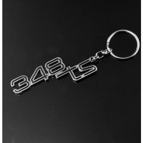 348ts logo Car Keychain Rings For Ferrari 348TS Spider Universal Key Ring brelok Car Styling Stainless Steel Auto Interior