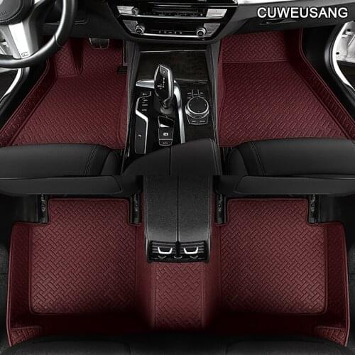 CUWEUSANG Custom Car Floor Mats for Mitsubishi outlander pajero grandis ASX pajero sport lancer galant Lancer-ex foot mats