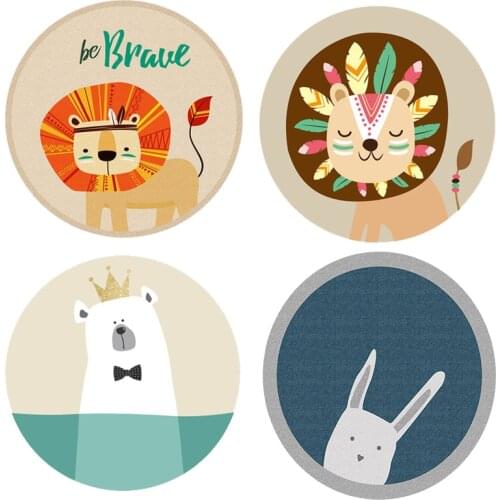 Kids Play Game Mats Round Carpet Rugs Mat Cotton Floor Carpet For Kids Room Decoration INS Baby Gifts