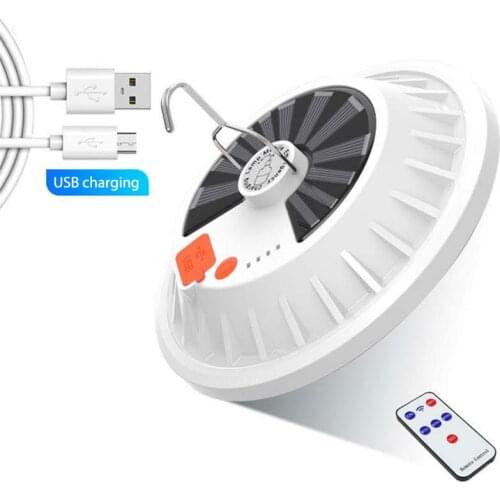 Hot Rechargeable LED Bulb Lamp Remote Control Solar Charge Lantern Portable Emergency Night Market Light Outdoor Camping Home