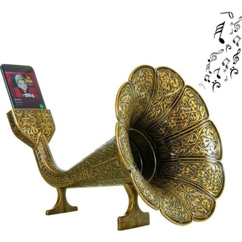 Gramophone Speaker Unique Design Antique Vintage Look Sound Bomb Speaker Gramophone Designed Speaker Sound Spreader