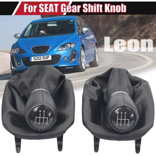 Leather Gear Shift Knob bellows frame For Seat Leon 1 MK1 For Toledo II MK2 Gaiter Boot Cover and Frame Base Shifter
