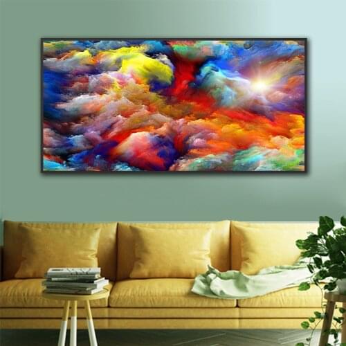 Colorful Painting Abstrat Wall Poster Print on Canvas Wall Art Painting for Living Room Home Decor No Frame DROPSHIPPING Art