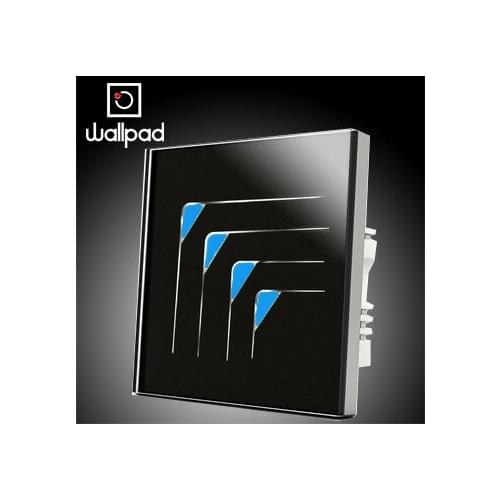 Luxury Light Wallpad intelligent touch wall switch, LED indicator Light switches,AC 110~250V,4 Gangs 1 Way, Free Shipping