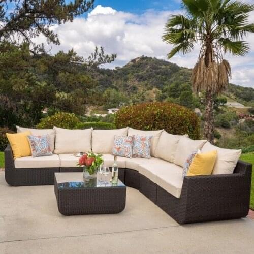 Factory direct sale hot sale deep seating used wicker modern sunroom furniture