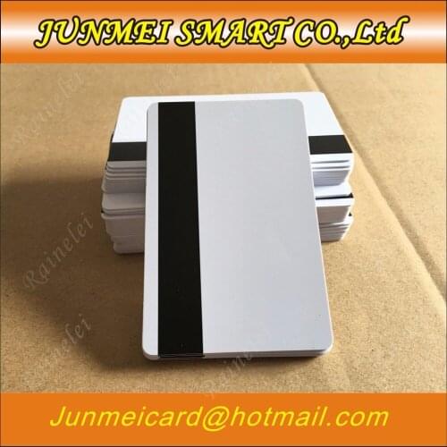 10pcs PVC Blank White Plastic Cards 30Mil LoCo Magnetic card Mag Stripe printable for card printer CR80