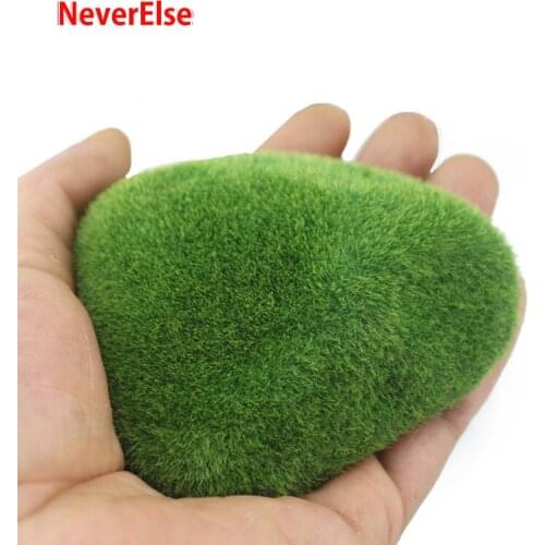 Aquarium Ornament Simulation Moss Green Stones Fluff Irregular Fish Tank Plants DIY Micro Landscape Decorations Underwater Grass