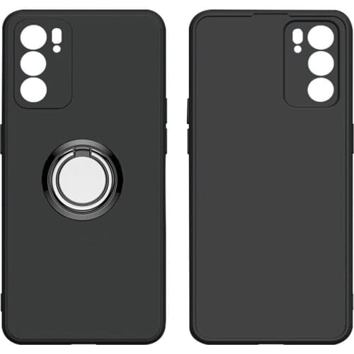 For OPPO Reno6 Pro 5G 6.55" PEQM00 PEPM00 Reno 6 6Pro Back Ring Holder Bracket Phone Case Smartphone TPU Soft Silicone Cover