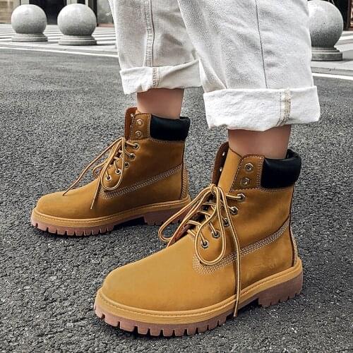 QZYERAI 2021 Genuine Leather High-end Martin Boots Steel-toed Anti-smash Stab-resistant Tooling Outdoor Casual Warm Men Womens