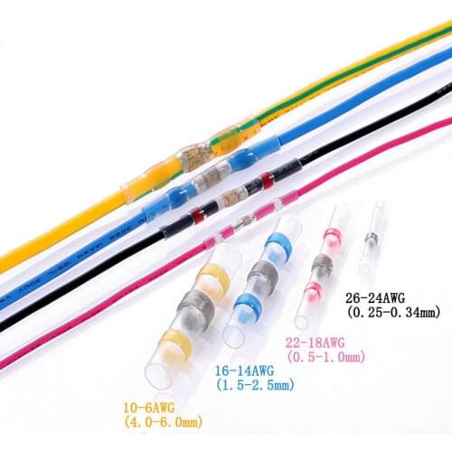 10/5/20/30PCS sst-s11 S21 S31 S41 wire connector heat-shrinkable waterproof, tin-plated copper welded sealing terminal package