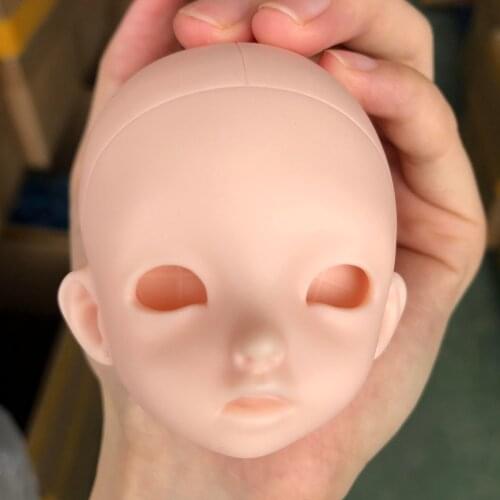 2Pcs 12inch Girl Figure Doll Body Parts DIY Makeup Accessory White Skin Head
